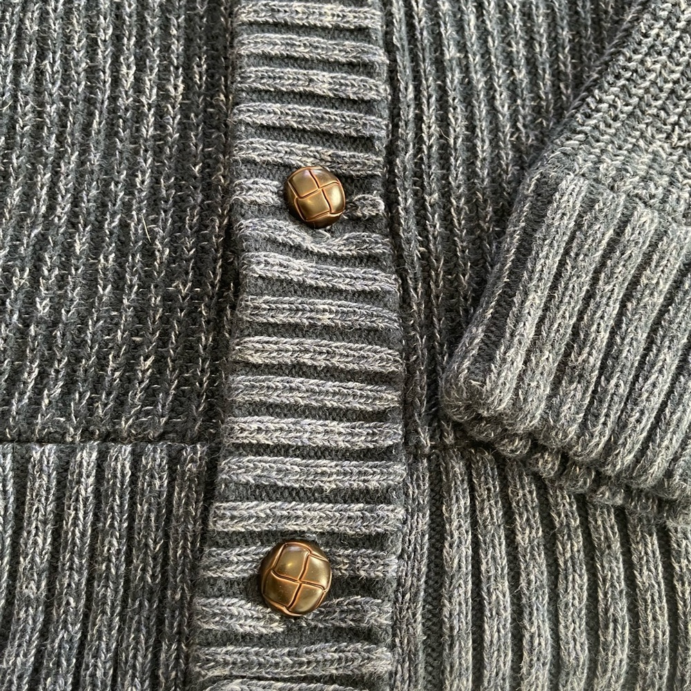 Merona Gray Ribbed Cardigan Sweater - Picture 5 of 14